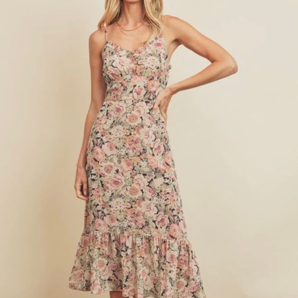 June Floral Ruffle Maxi